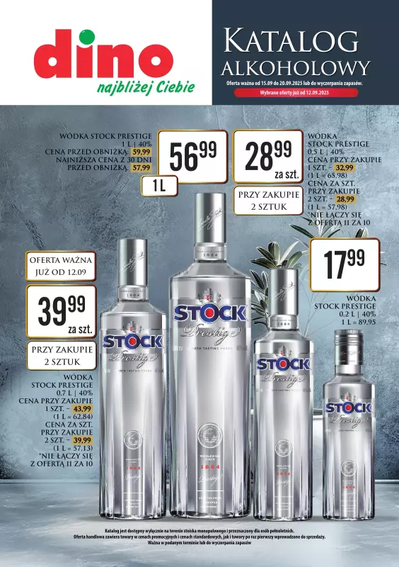 Dino - gazetka promocyjna Katalog alkoholowy od poniedziałku 15.09 do soboty 20.09