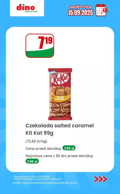 Dino - gazetka promocyjna Specjalna oferta na 15.09.2025 - promocje spoza gazetki od poniedziałku 15.09 do poniedziałku 15.09 - strona 7
