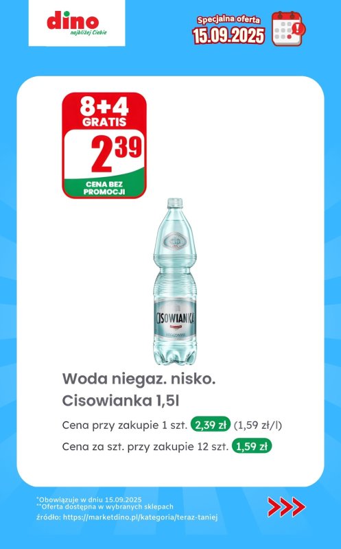 Dino - gazetka promocyjna Specjalna oferta na 15.09.2025 - promocje spoza gazetki od poniedziałku 15.09 do poniedziałku 15.09 - strona 8