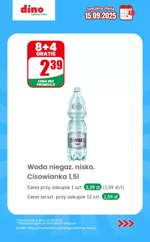 Dino - gazetka promocyjna Specjalna oferta na 15.09.2025 - promocje spoza gazetki od poniedziałku 15.09 do poniedziałku 15.09 - strona 8