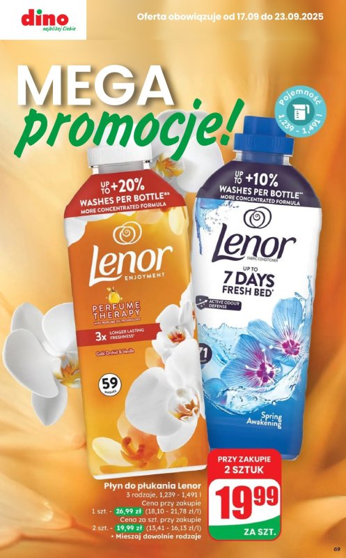 Dino - gazetka promocyjna MEGA promocje! od środy 17.09 do wtorku 23.09