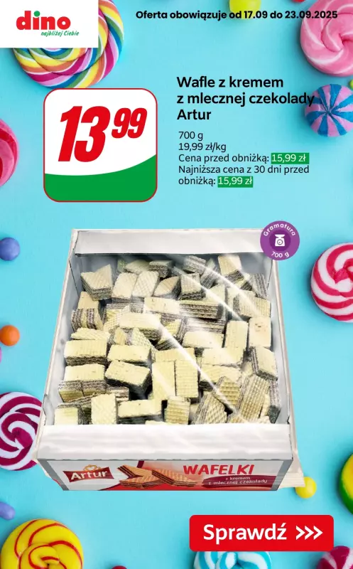 Dino - gazetka promocyjna Super oferty na słodkości! od czwartku 18.09 do wtorku 23.09 - strona 8