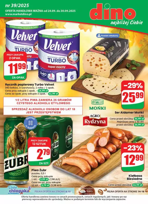 Dino - gazetka promocyjna Gazetka od środy 24.09 do wtorku 30.09