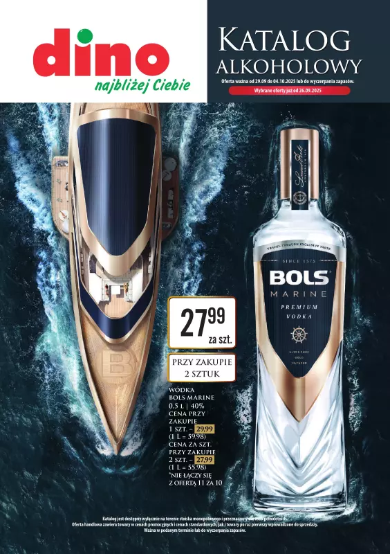 Dino - gazetka promocyjna Katalog alkoholowy od poniedziałku 29.09 do soboty 04.10