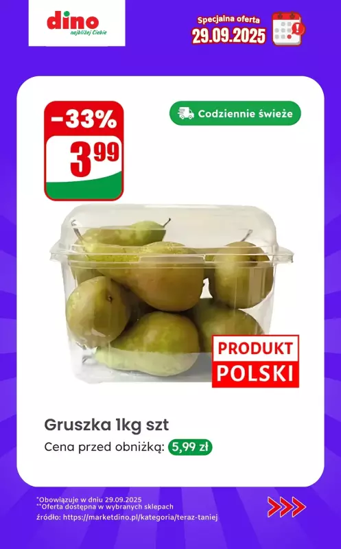 Dino - gazetka promocyjna Specjalna oferta na 29.09.2025 - promocje spoza gazetki od poniedziałku 29.09 do poniedziałku 29.09 - strona 3