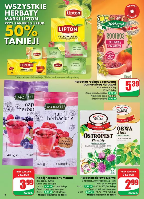 Dino - gazetka promocyjna Gazetka od środy 01.10 do wtorku 07.10 - strona 14