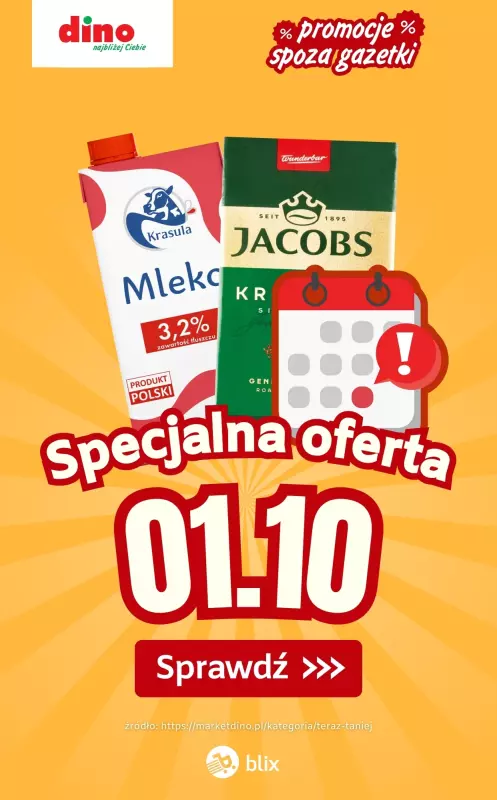 Dino - gazetka promocyjna Specjalna oferta na 01.10.2025 - promocje spoza gazetki od środy 01.10 do środy 01.10