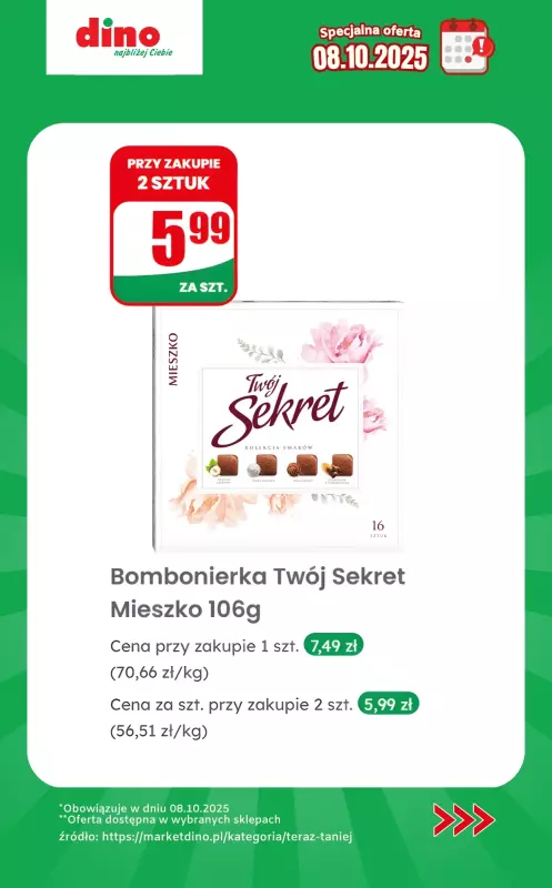 Dino - gazetka promocyjna Specjalna oferta na 08.10.2025 - promocje spoza gazetki od środy 08.10 do środy 08.10 - strona 7