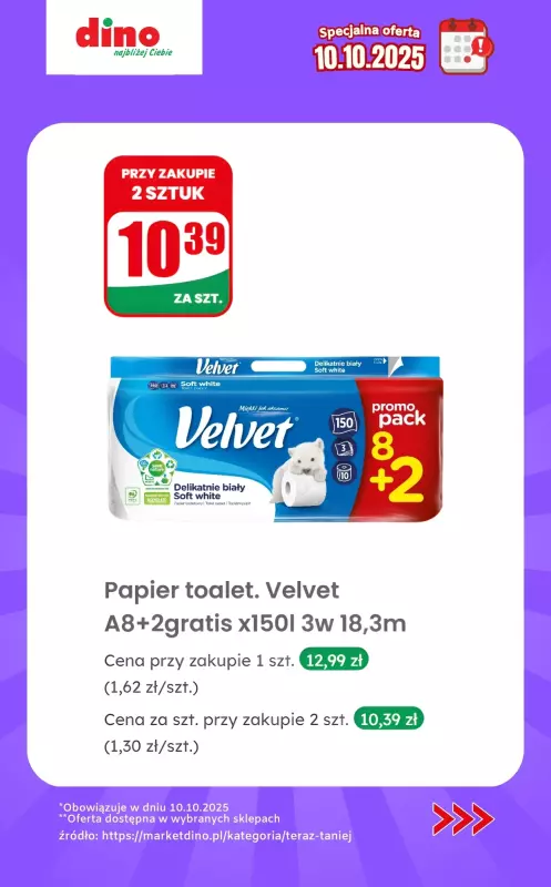 Dino - gazetka promocyjna Specjalna oferta na 10.10.2025 - promocje spoza gazetki od piątku 10.10 do piątku 10.10 - strona 8