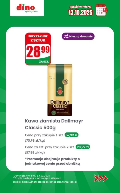 Dino - gazetka promocyjna Specjalna oferta na 13.10.2025 - promocje spoza gazetki od poniedziałku 13.10 do poniedziałku 13.10 - strona 9
