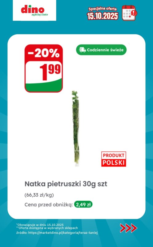 Dino - gazetka promocyjna Specjalna oferta na 15.10.2025 - promocje spoza gazetki od środy 15.10 do środy 15.10 - strona 3