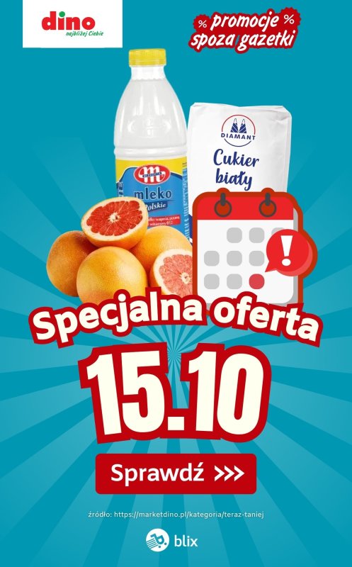 Dino - gazetka promocyjna Specjalna oferta na 15.10.2025 - promocje spoza gazetki od środy 15.10 do środy 15.10