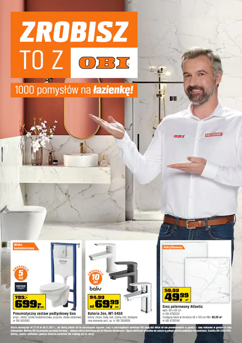 Gazetka OBI - 1000 pomysłów na łazienkę