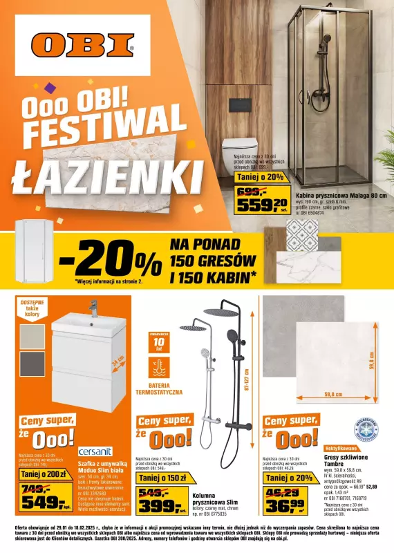 OBI - gazetka promocyjna Gazetka od środy 29.01 do wtorku 18.02