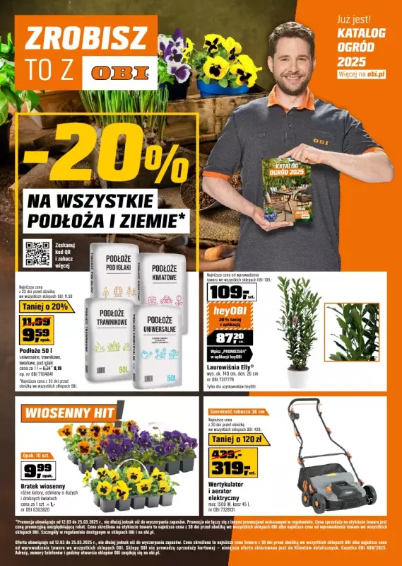 OBI - gazetka promocyjna OBI - katalog ogród od środy 12.03 do wtorku 25.03