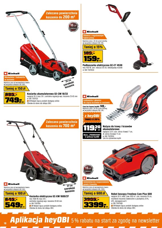 OBI - gazetka promocyjna Gazetka od środy 07.05 do wtorku 20.05 - strona 10