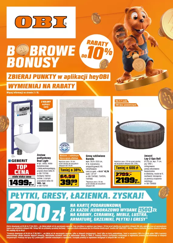 OBI - gazetka promocyjna Gazetka od środy 04.06 do wtorku 17.06