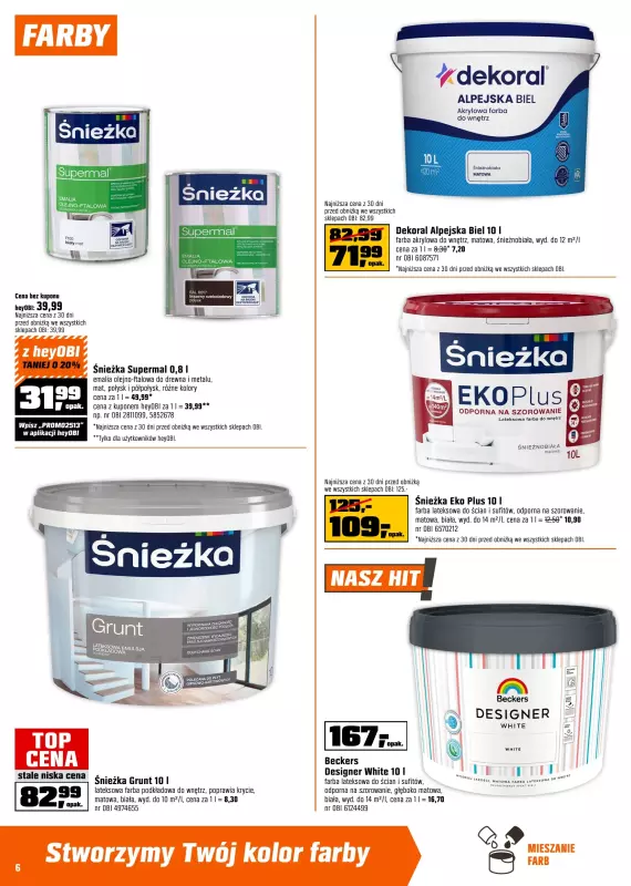 OBI - gazetka promocyjna Gazetka od środy 30.07 do wtorku 19.08 - strona 6