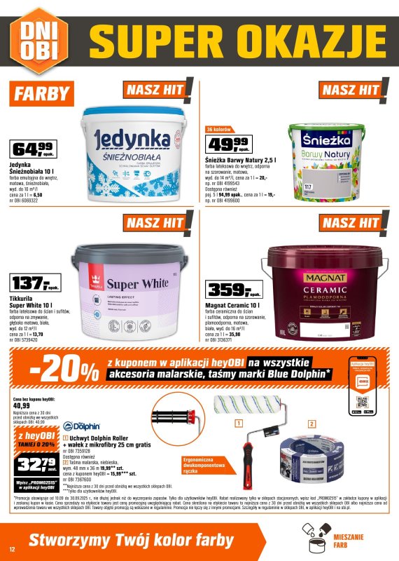 OBI - gazetka promocyjna Gazetka od środy 10.09 do wtorku 30.09 - strona 12