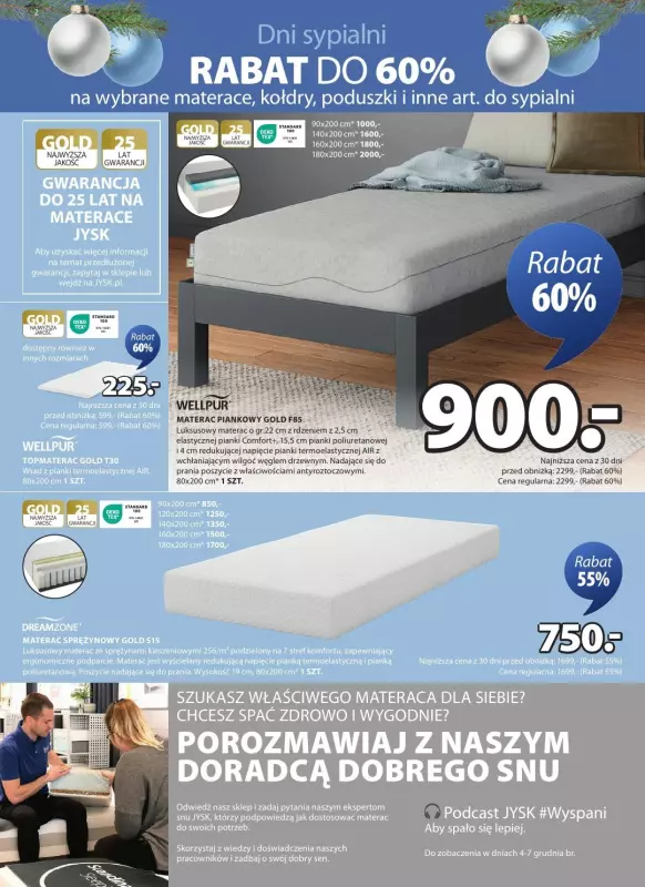 Jysk - gazetka promocyjna Fantastyczne oferty świąteczne. Rabat do 60% od środy 04.12 do niedzieli 22.12 - strona 2