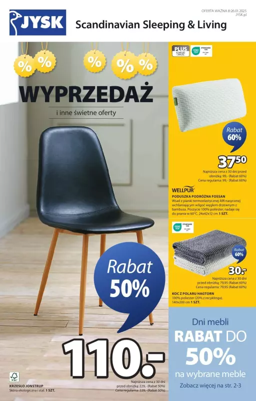 Jysk - gazetka promocyjna Winter Sale od środy 08.01 do niedzieli 26.01