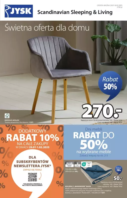 Jysk - gazetka promocyjna Świetna oferta dla domu od środy 29.01 do niedzieli 16.02