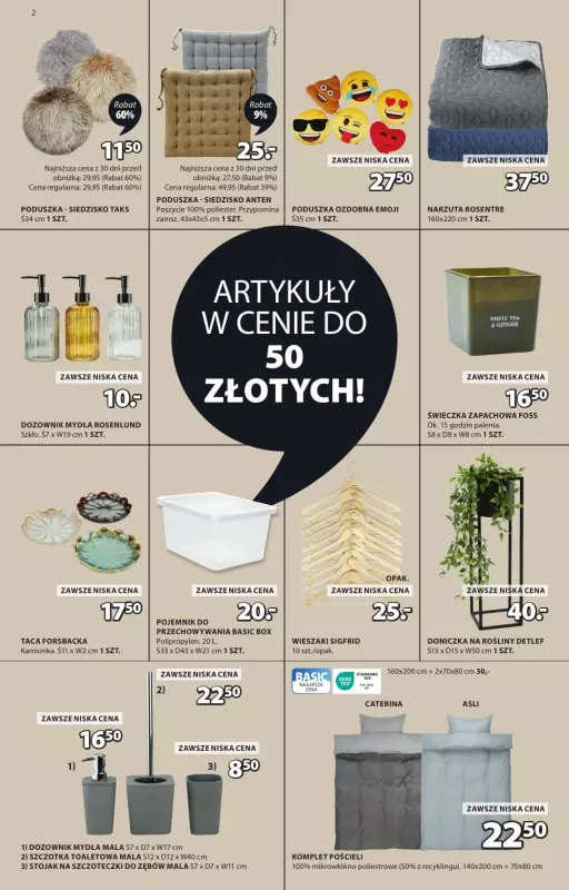 Jysk - gazetka promocyjna Świetna oferta dla domu. Rabat do 60% od środy 12.02 do poniedziałku 03.03 - strona 2