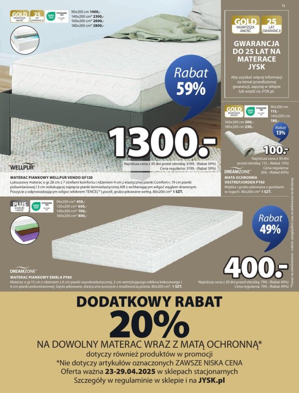 Jysk - gazetka promocyjna Świetna oferta do ogrodu od środy 23.04 do niedzieli 11.05 - strona 15