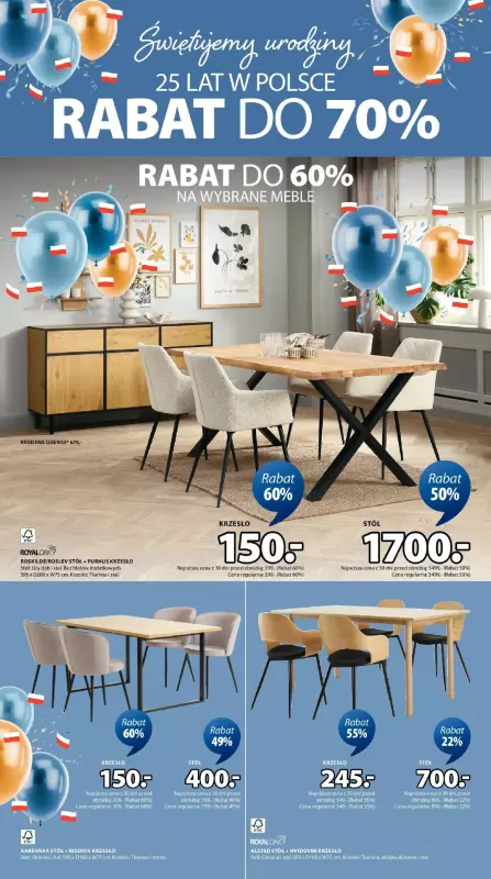 Jysk - gazetka promocyjna Świętujemy urodziny. Rabat do 70% od środy 14.05 do wtorku 20.05 - strona 10