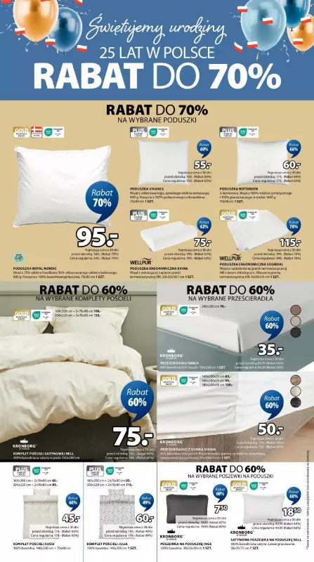 Jysk - gazetka promocyjna Świętujemy urodziny. Rabat do 70% od środy 14.05 do wtorku 20.05 - strona 7