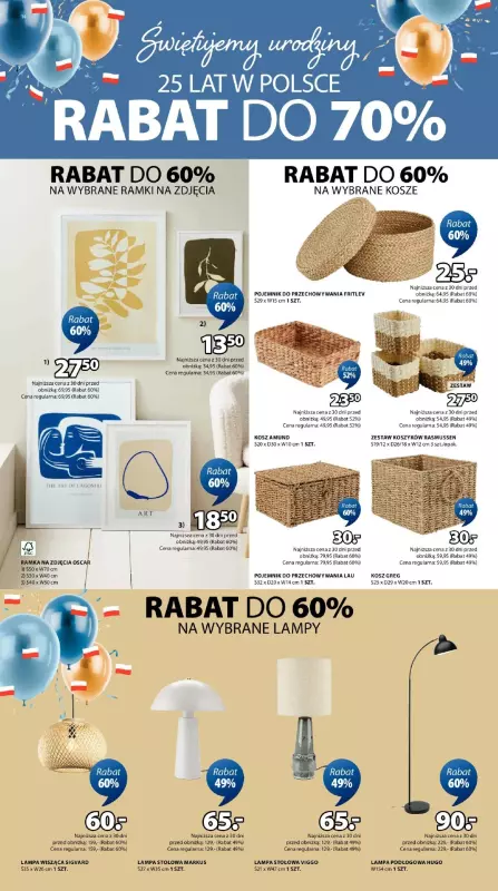 Jysk - gazetka promocyjna Świętujemy urodziny. Rabat do 70% od środy 14.05 do wtorku 20.05 - strona 14