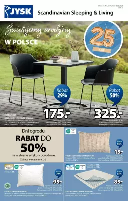 Jysk - gazetka promocyjna Świętujemy urodziny. Rabat do 50% od środy 21.05 do niedzieli 08.06