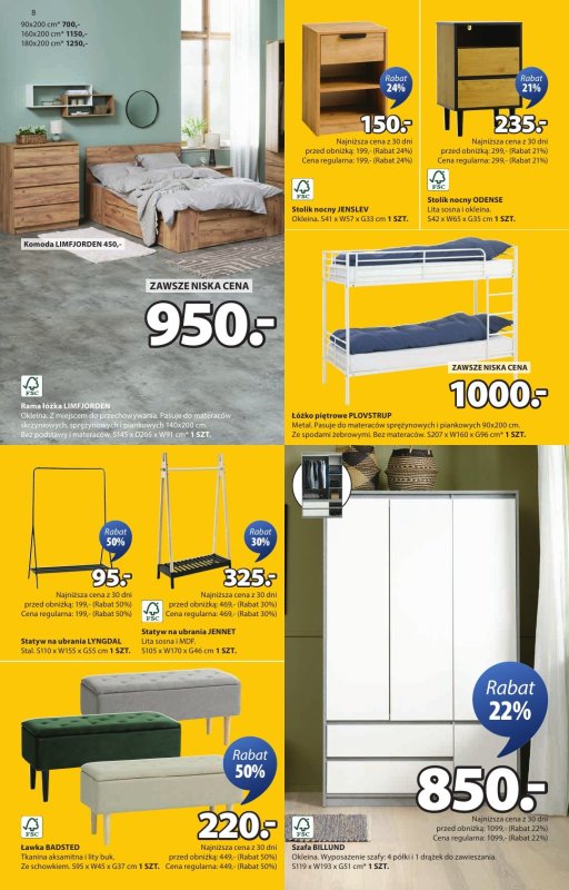 Jysk - gazetka promocyjna Summer Sale. Rabat do 60% od środy 18.06 do niedzieli 06.07 - strona 8