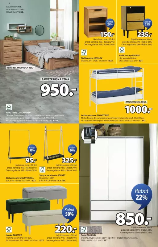 Jysk - gazetka promocyjna Summer Sale. Rabat do 60% od środy 18.06 do niedzieli 06.07 - strona 8