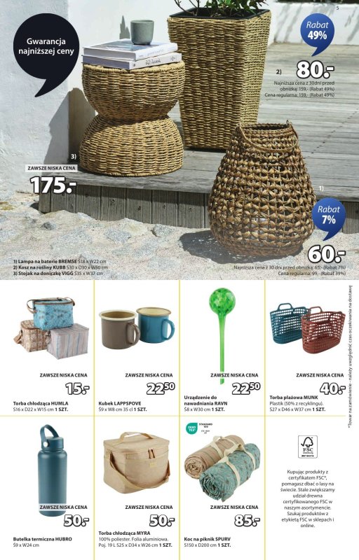 Jysk - gazetka promocyjna Summer Sale. Rabat do 60% od środy 18.06 do niedzieli 06.07 - strona 5