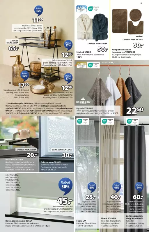 Jysk - gazetka promocyjna Summer Sale. Rabat do 60% od środy 18.06 do niedzieli 06.07 - strona 13