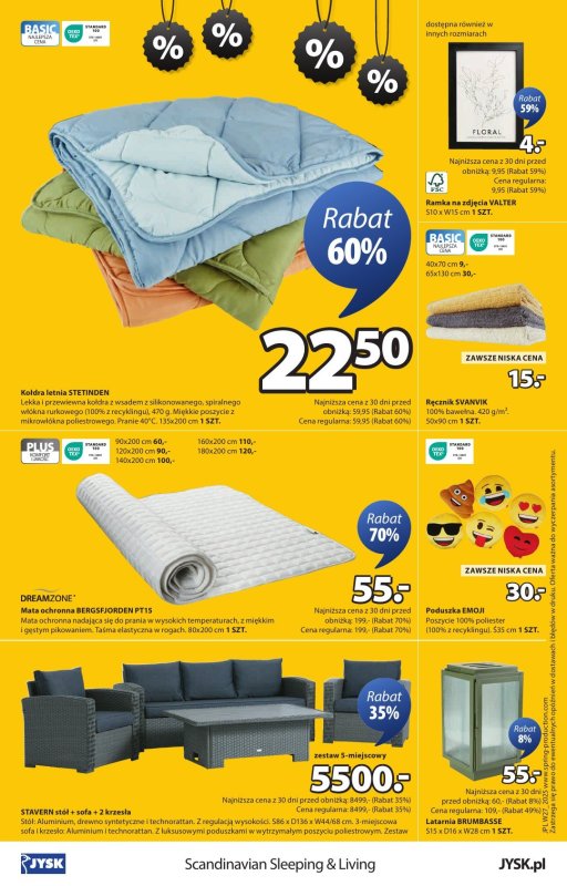 Jysk - gazetka promocyjna Summer Sale. Rabat do 60% od środy 02.07 do niedzieli 20.07 - strona 16