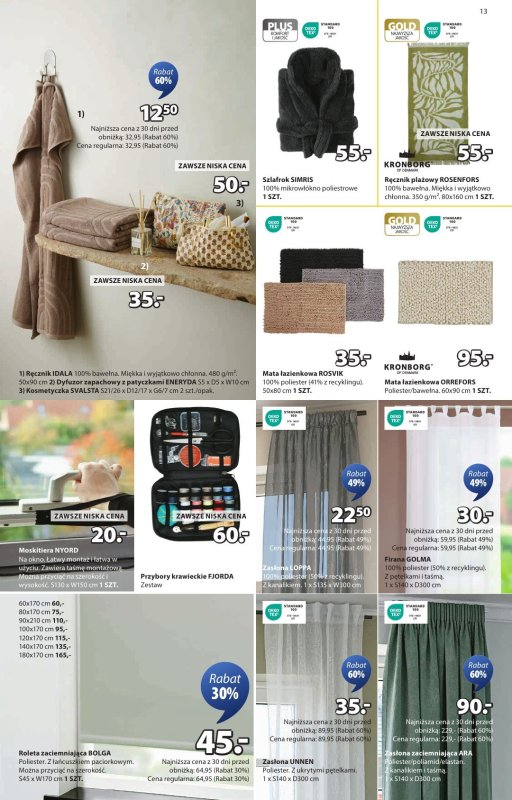 Jysk - gazetka promocyjna Summer Sale. Rabat do 60% od środy 02.07 do niedzieli 20.07 - strona 13