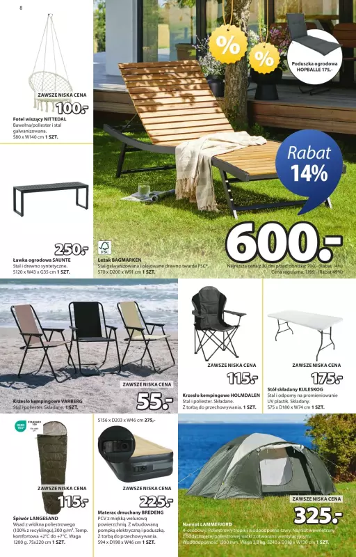 Jysk - gazetka promocyjna Summer Sale. Rabat do 60% od środy 02.07 do niedzieli 20.07 - strona 8