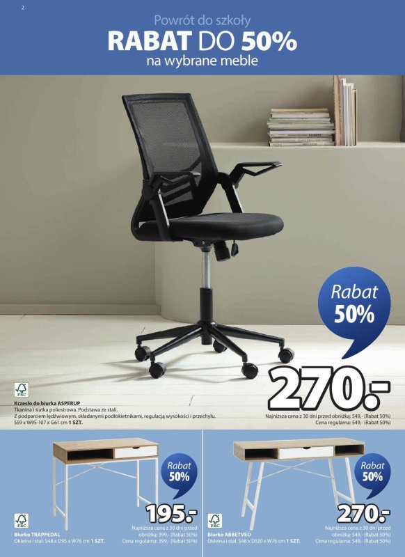 Jysk - gazetka promocyjna Świetna oferta dla domu. Rabat do 60% od środy 13.08 do niedzieli 31.08 - strona 2