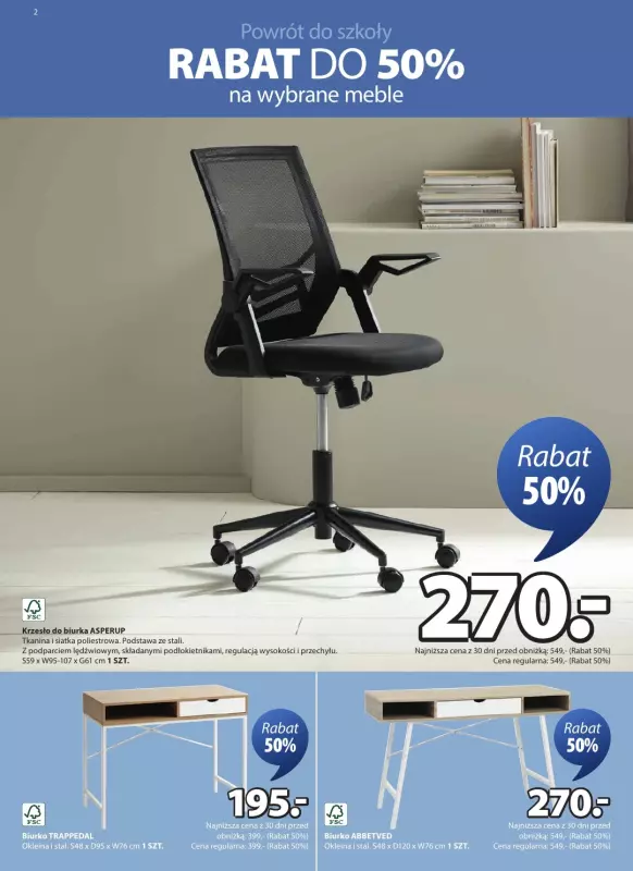 Jysk - gazetka promocyjna Świetna oferta dla domu. Rabat do 60% od środy 13.08 do niedzieli 31.08 - strona 2
