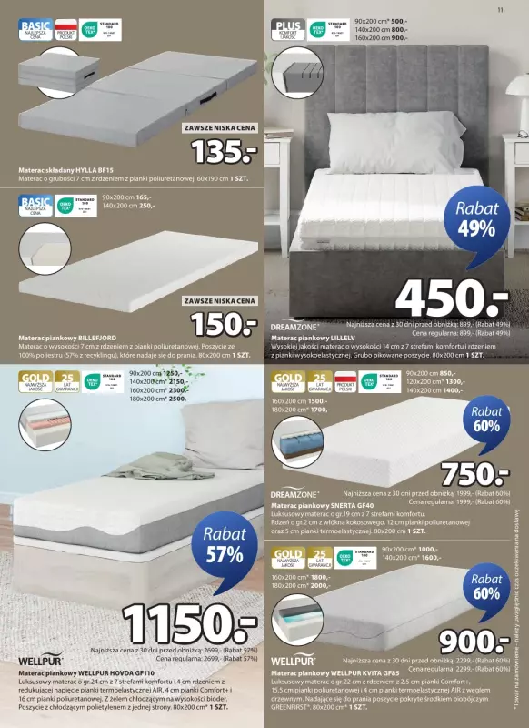 Jysk - gazetka promocyjna Świetna oferta dla domu. Rabat do 60% od środy 13.08 do niedzieli 31.08 - strona 11