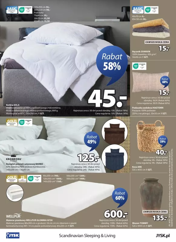 Jysk - gazetka promocyjna Świetna oferta dla domu. Rabat do 60% od środy 13.08 do niedzieli 31.08 - strona 24