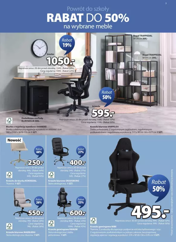 Jysk - gazetka promocyjna Świetna oferta dla domu. Rabat do 60% od środy 13.08 do niedzieli 31.08 - strona 3