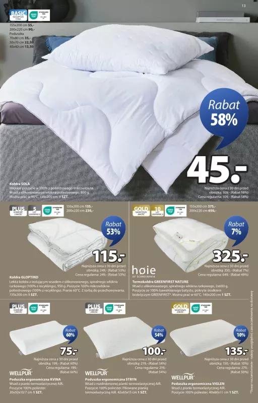 Jysk - gazetka promocyjna Świetna oferta dla domu. Rabat do 60% od środy 10.09 do niedzieli 28.09 - strona 13