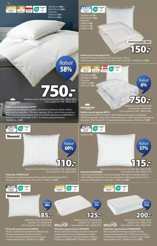 Jysk - gazetka promocyjna Świetna oferta dla domu. Rabat do 60% od środy 08.10 do niedzieli 26.10 - strona 10