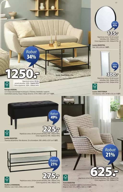 Jysk - gazetka promocyjna Świetna oferta dla domu. Rabat do 60% od środy 08.10 do niedzieli 26.10 - strona 17