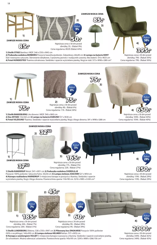 Jysk - gazetka promocyjna Świetna oferta dla domu. Rabat do 60% od środy 08.10 do niedzieli 26.10 - strona 18