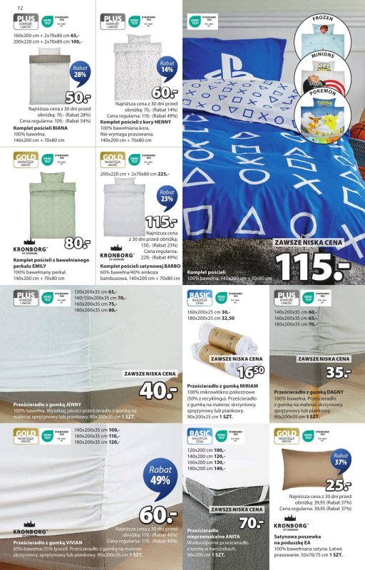 Jysk - gazetka promocyjna Świetna oferta dla domu. Rabat do 60% od środy 08.10 do niedzieli 26.10 - strona 12