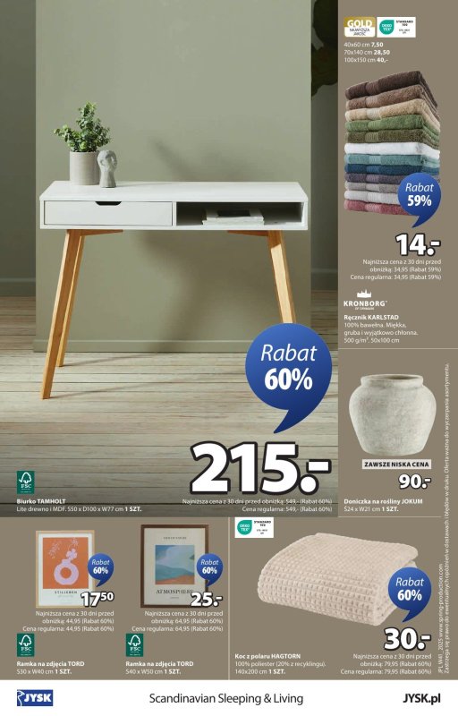 Jysk - gazetka promocyjna Świetna oferta dla domu. Rabat do 60% od środy 08.10 do niedzieli 26.10 - strona 24